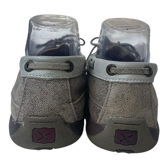 Twisted X Women’s Dusty Tan/White Leather Driving Slip On Moccasins - Picture 5 of 9